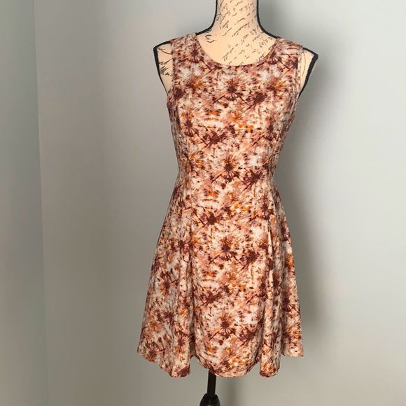 Forever 21| brown and cream dress | size Xs - Picture 1 of 5
